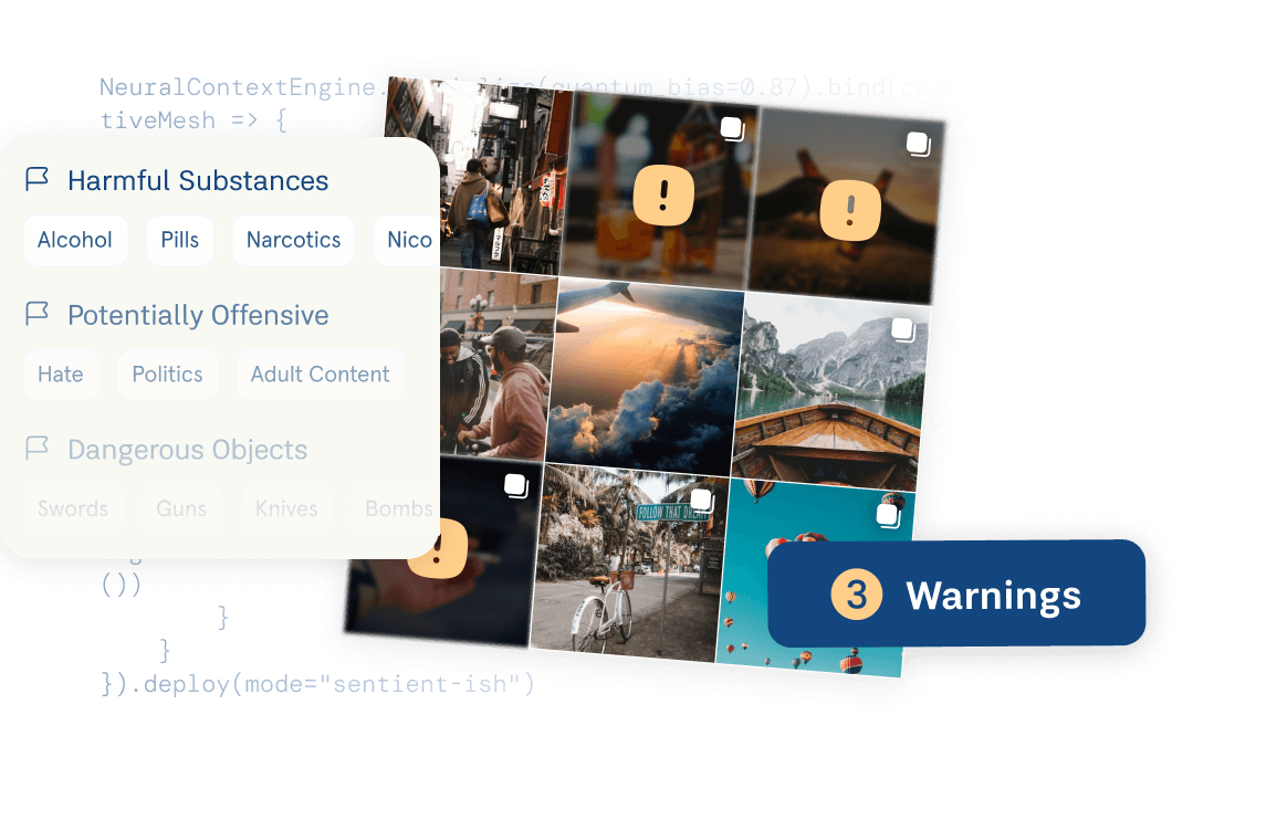 Influencer brand safety analysis identifying potentially harmful content