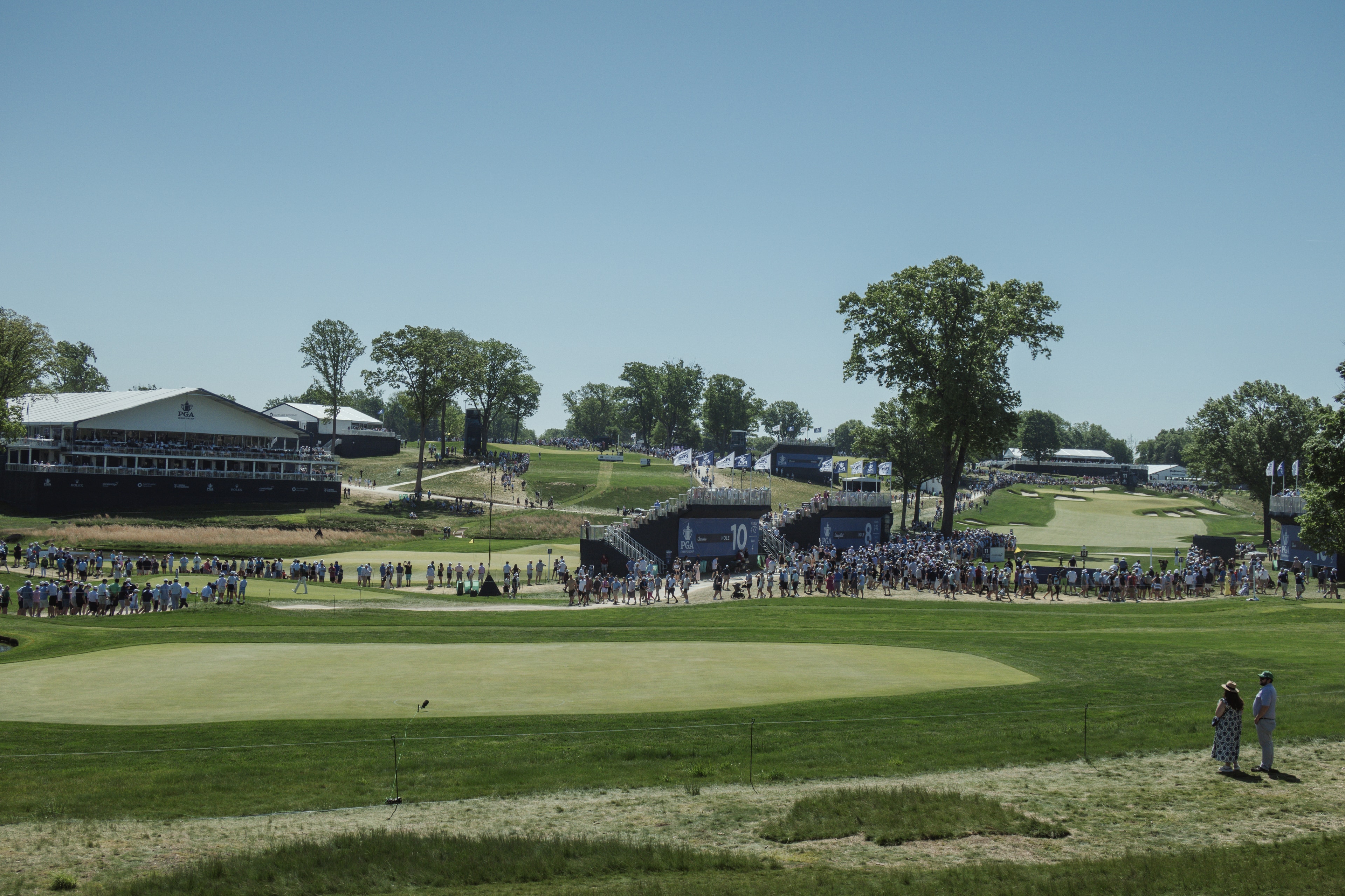 Holes 10 8 and the PGA Championship in Newtown Square, Pennsylvania.