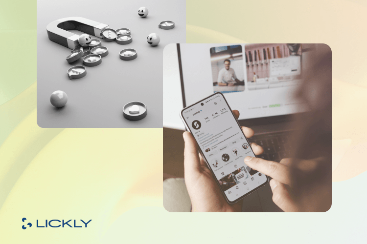 A person looking at their brand's Instagram on their smart phone, noticing that brand awareness isn't driving growth.