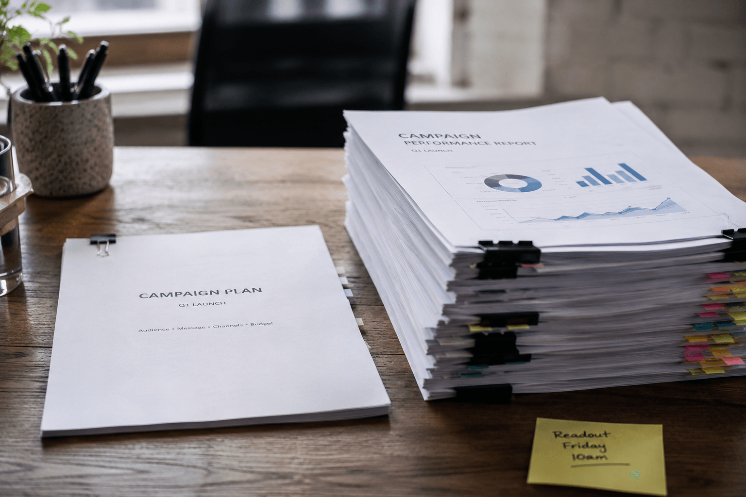 A team with a stack of evidence on how their choice performed in a campaign, which arrives too late to shape the original decision.